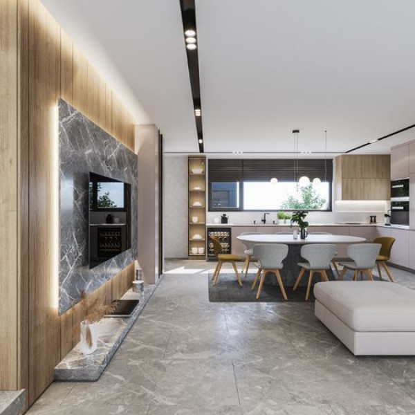 Individually Crafted Mountain Interior with Modern Design and Nature Connection